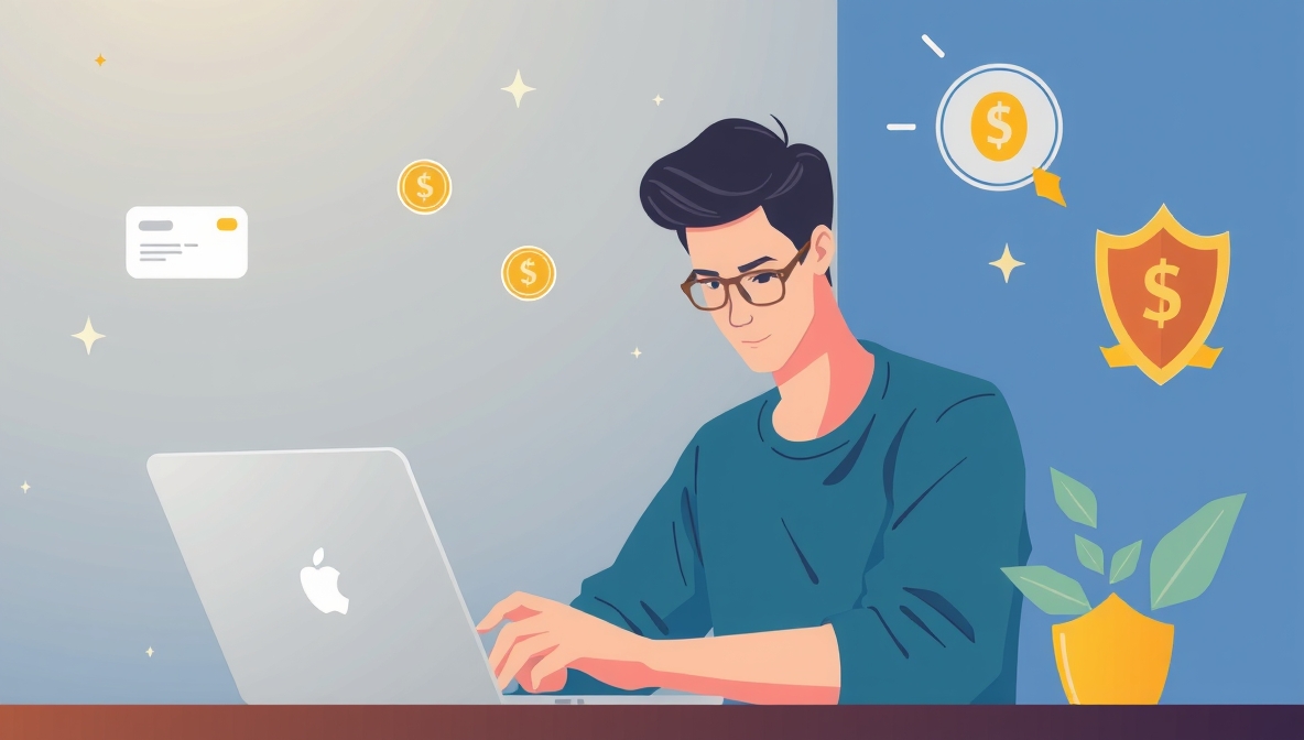 человек получает экспресс-займ через смартфон